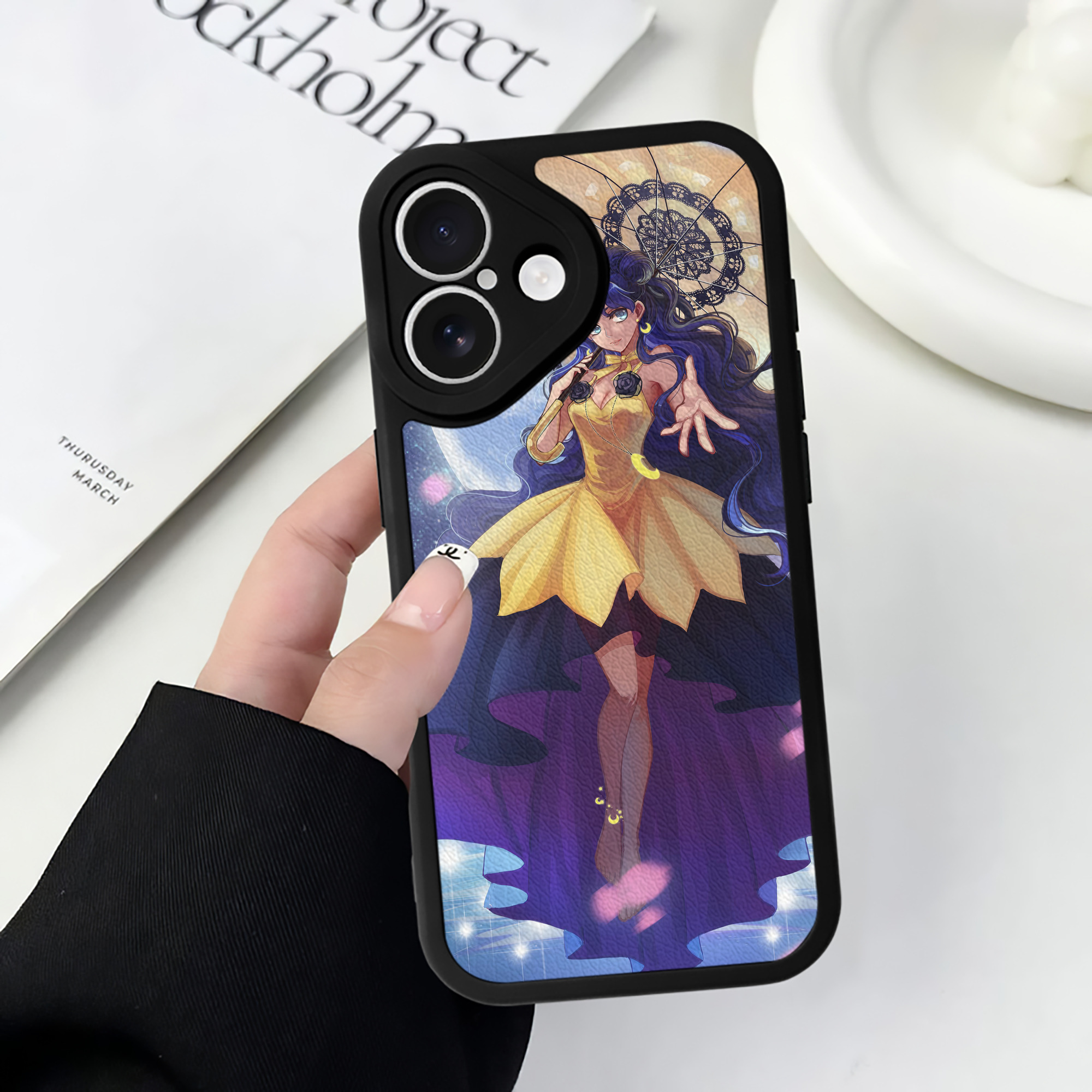 （画像用） 美少女戦士セーラームーン Sailor Moon 【iPhone 16シリーズ対応】シリコンスマホケース（レザー調） 材質：シリコン